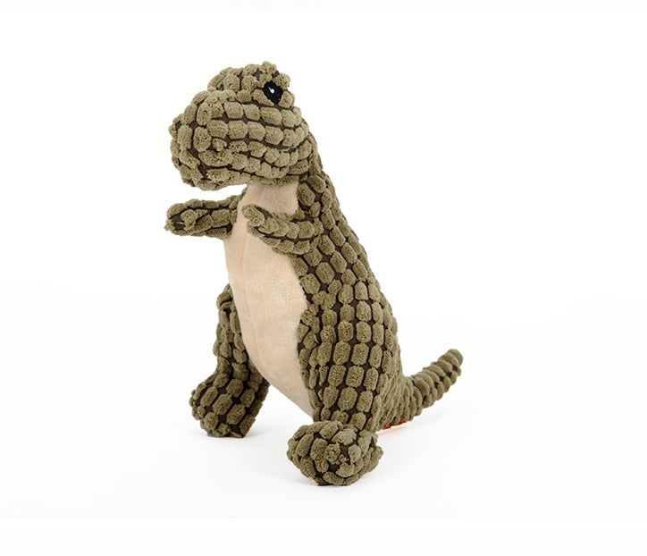 Interactive Dinosaur Dog Toy – Plush Chew Toy with Squeaker for Large Dogs