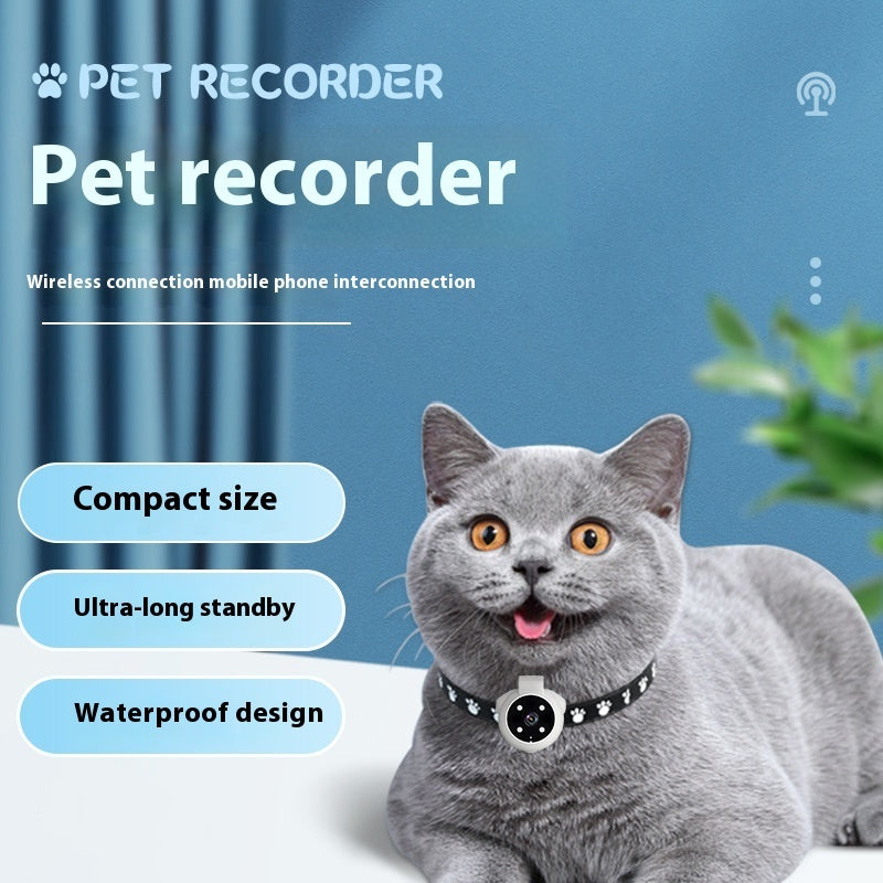 Pet Tracker Collar with HD Camera – GPS & Motion Recording for Dogs & Cats