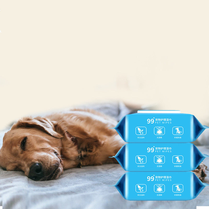 Pet Tear Stain Removal Wipes – Gentle, Alcohol-Free Cleansing for Dogs & Cats