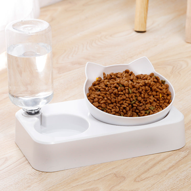 Automatic Double Bowl Pet Feeder & Water Dispenser for Dogs and Cats