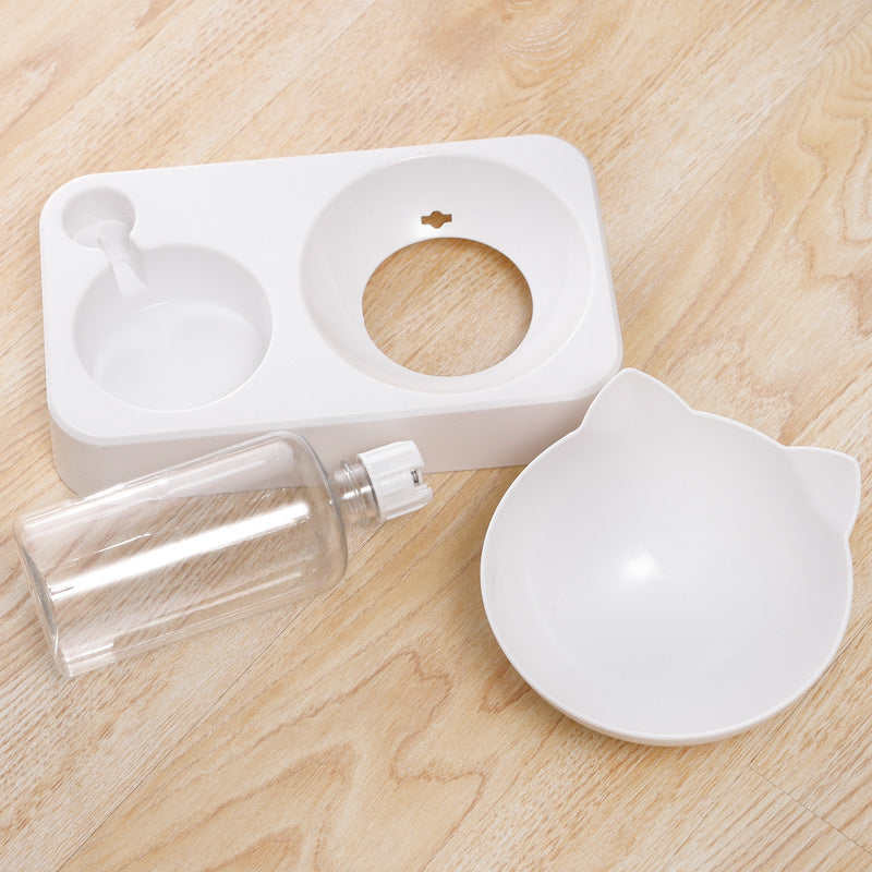 Automatic Double Bowl Pet Feeder & Water Dispenser for Dogs and Cats
