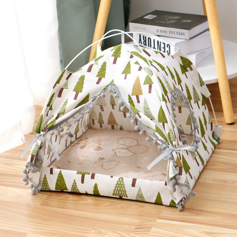 Soft Pet Bed Tent – Indoor Cat and Dog Sleeping House