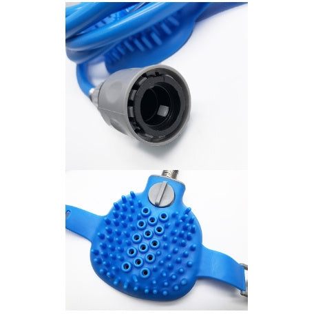 Pet Bathing Glove with Silicone Nozzle – 2-in-1 Shower & Massage Brush for Dogs