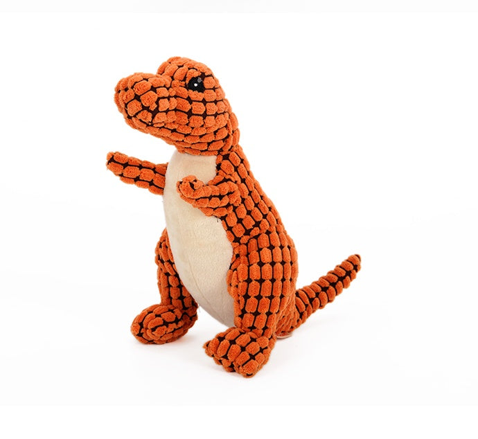 Interactive Dinosaur Dog Toy – Plush Chew Toy with Squeaker for Large Dogs