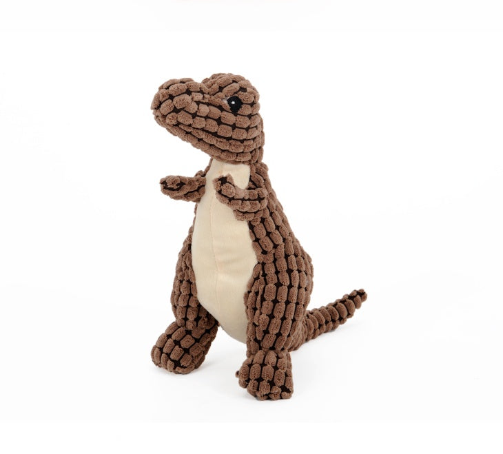 Interactive Dinosaur Dog Toy – Plush Chew Toy with Squeaker for Large Dogs