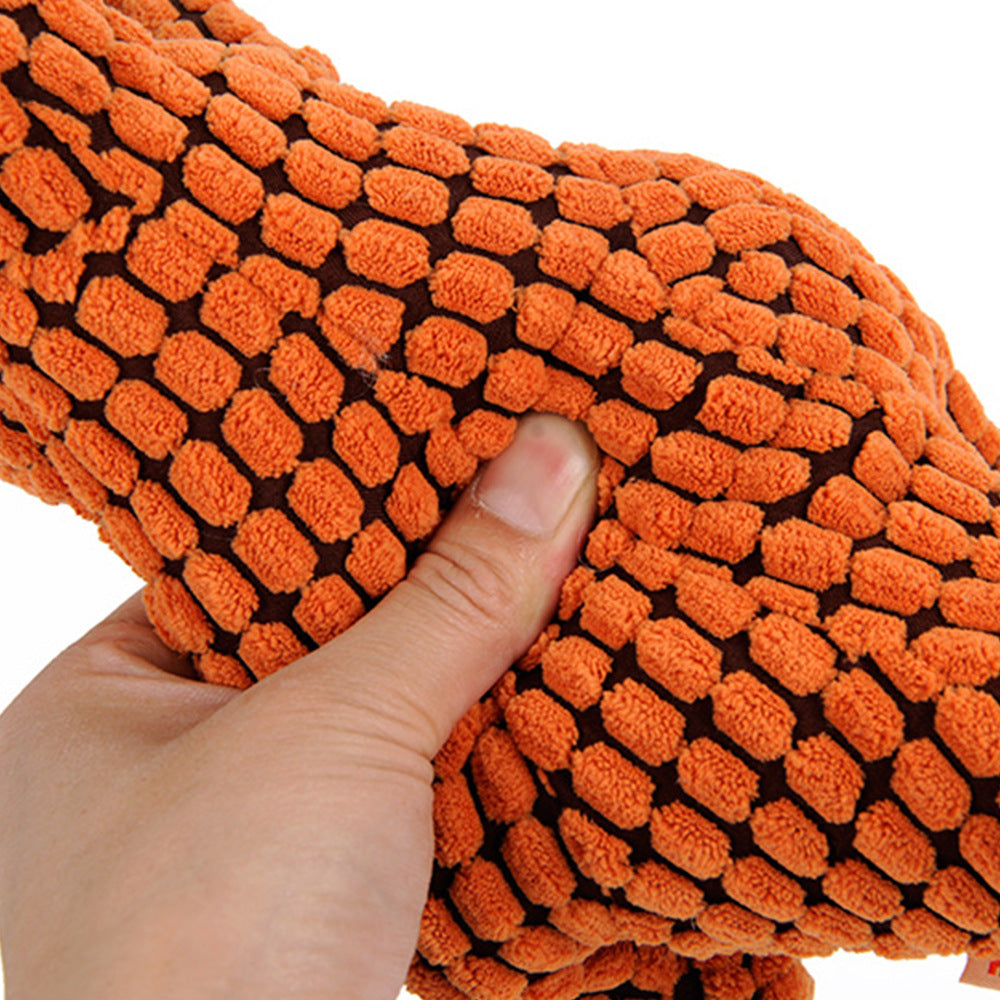 Interactive Dinosaur Dog Toy – Plush Chew Toy with Squeaker for Large Dogs