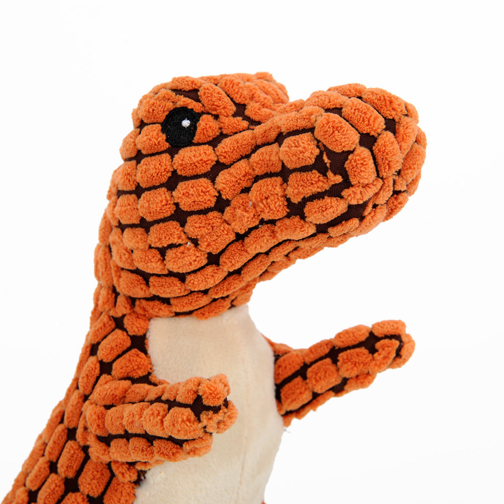 Interactive Dinosaur Dog Toy – Plush Chew Toy with Squeaker for Large Dogs