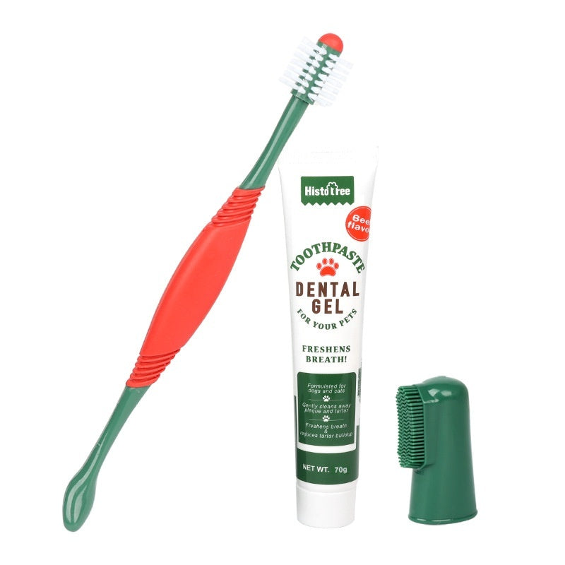 Cat & Dog Dental Care Kit – Toothbrush + Finger Stall + Toothpaste