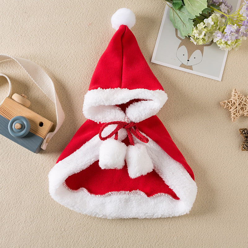 Christmas Cloak for Pets – Red Holiday Shawl for Dogs & Cats