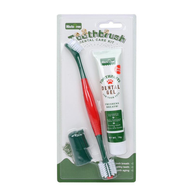 Cat & Dog Dental Care Kit – Toothbrush + Finger Stall + Toothpaste