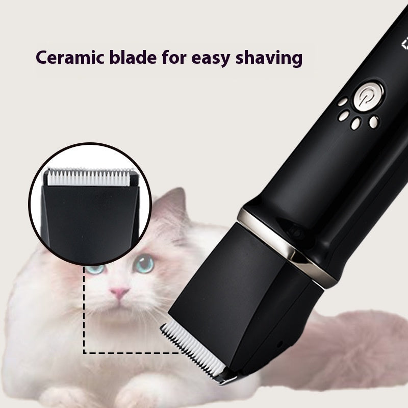 4-in-1 Electric Pet Shaver with Digital Display – Grooming Kit for Dogs & Cats