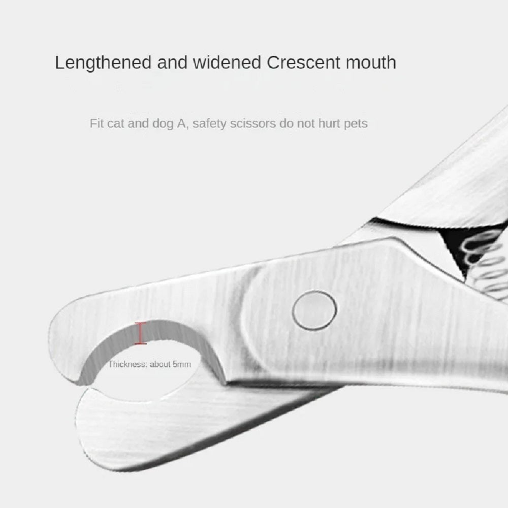 Professional Pet Nail Clipper – Stainless Steel Safety Trimmer for Dogs & Cats