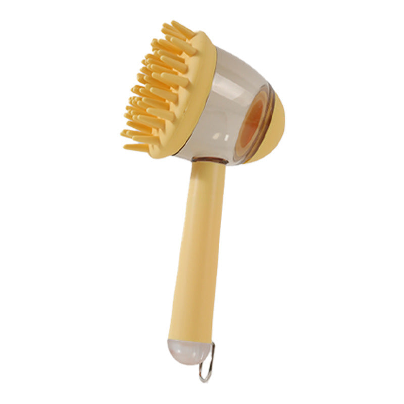 3-in-1 Pet Bath Brush – Massage, Shampoo Dispenser & Depilation Comb for Dogs & Cats