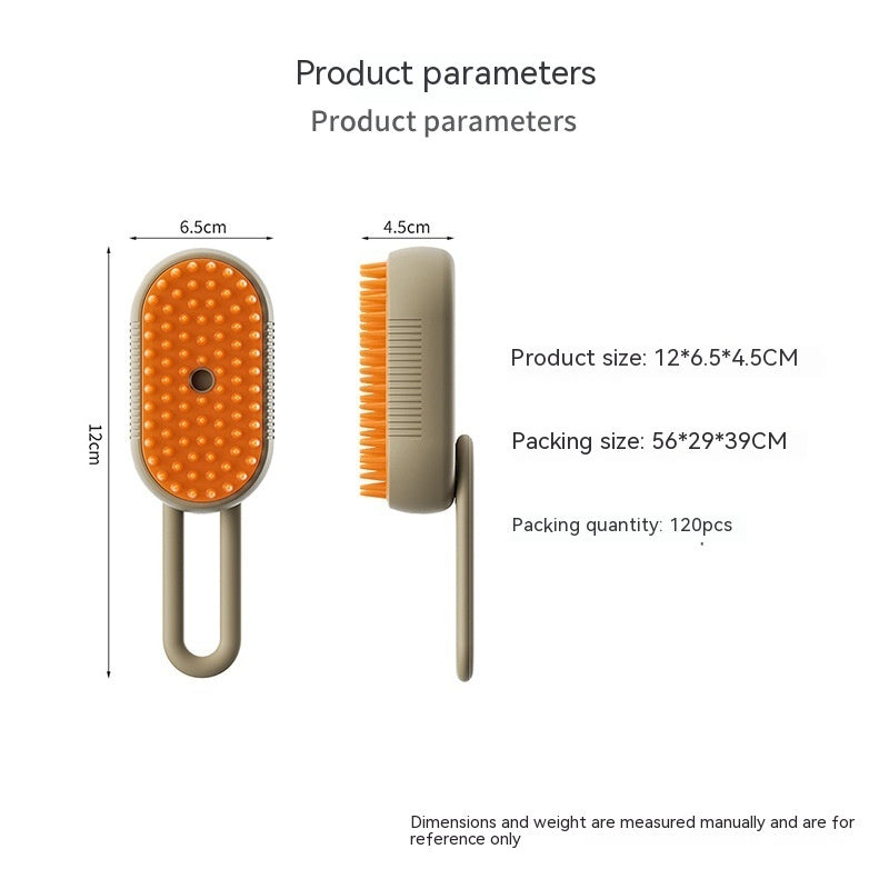 3-in-1 Pet Steam Brush for Happy Cats & Dogs: Steam, Massage & Hair Removal