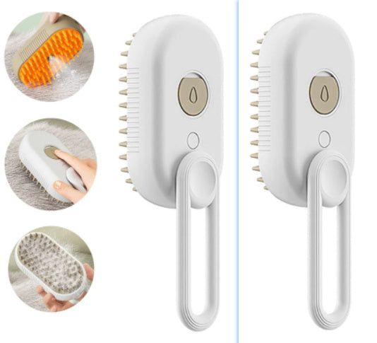 3-in-1 Pet Steam Brush for Happy Cats & Dogs: Steam, Massage & Hair Removal
